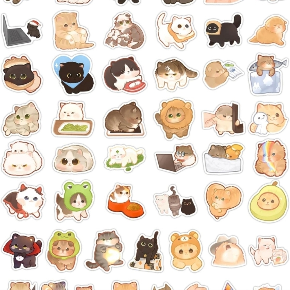 100 pc Cute Animal Sticker Pack - Picture 2 of 4